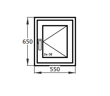 Окно одностворчатое