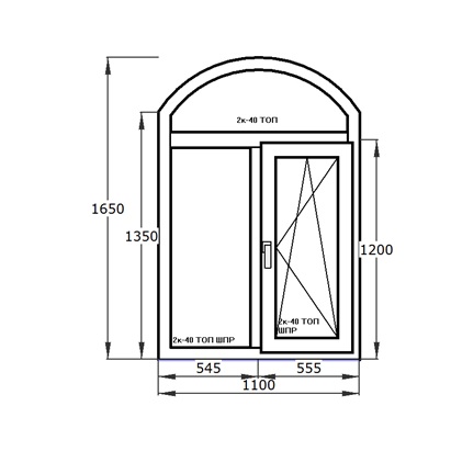 Окно арочное