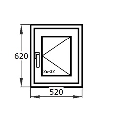 Одностворчатое окно на складе