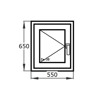 Окно одностворчатое