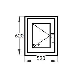 Одностворчатое окно на складе