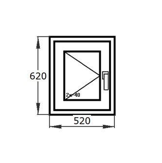 Окно одностворчатое